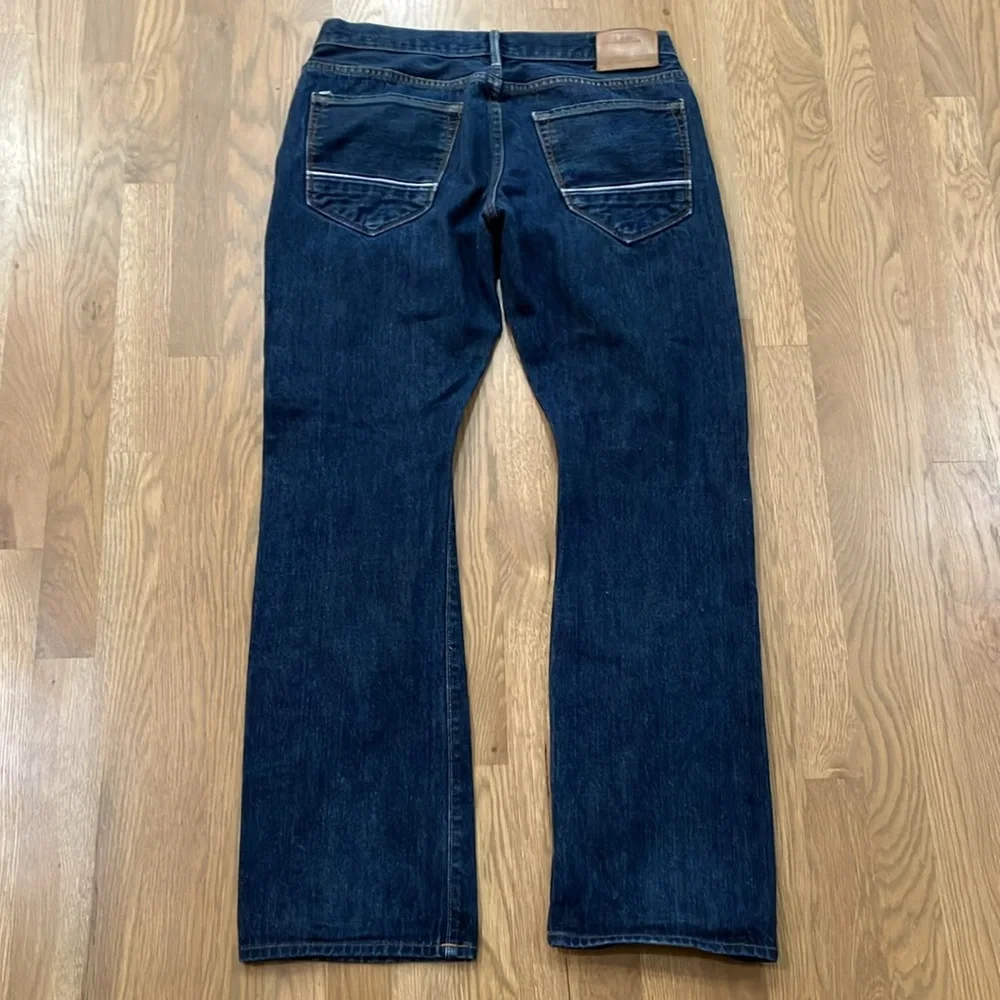 True Religion U.S. Made Men's Blue Dark Wash Cotton Denim Straight Leg Jeans